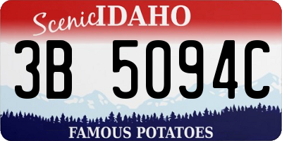 ID license plate 3B5094C