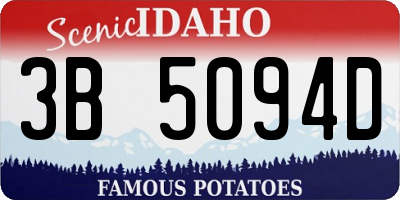ID license plate 3B5094D