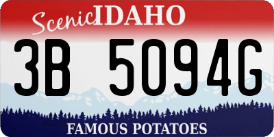 ID license plate 3B5094G