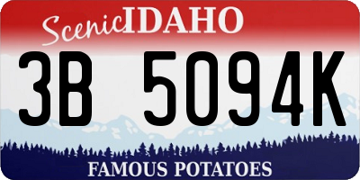 ID license plate 3B5094K