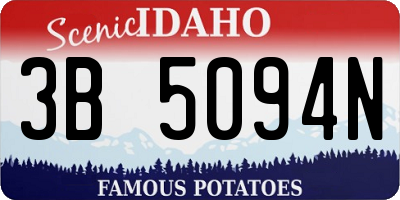 ID license plate 3B5094N