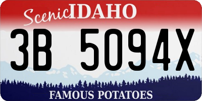 ID license plate 3B5094X