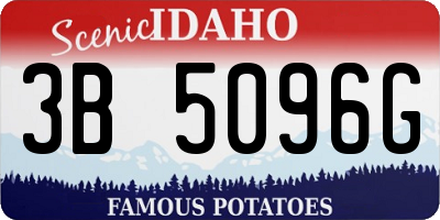 ID license plate 3B5096G