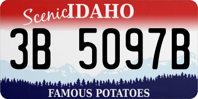ID license plate 3B5097B
