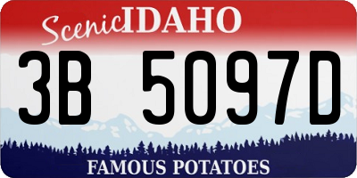 ID license plate 3B5097D