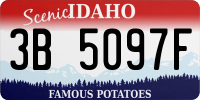 ID license plate 3B5097F