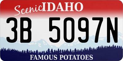 ID license plate 3B5097N
