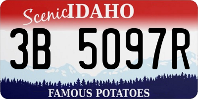 ID license plate 3B5097R