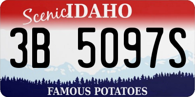 ID license plate 3B5097S