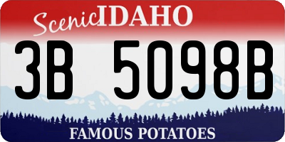 ID license plate 3B5098B