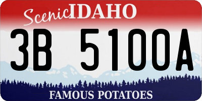 ID license plate 3B5100A