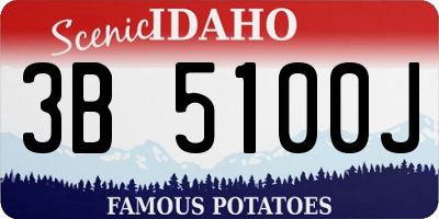 ID license plate 3B5100J