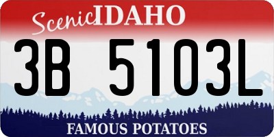 ID license plate 3B5103L