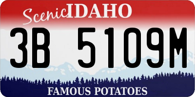 ID license plate 3B5109M