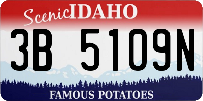 ID license plate 3B5109N