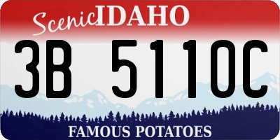 ID license plate 3B5110C