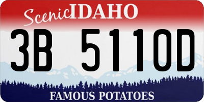 ID license plate 3B5110D