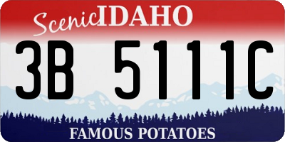 ID license plate 3B5111C