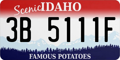 ID license plate 3B5111F