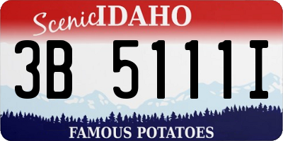 ID license plate 3B5111I