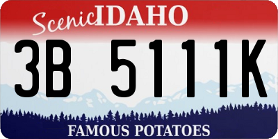 ID license plate 3B5111K