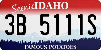 ID license plate 3B5111S