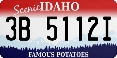 ID license plate 3B5112I
