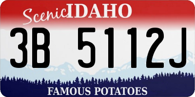 ID license plate 3B5112J