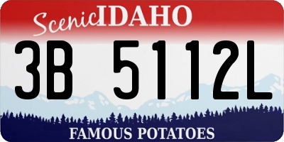 ID license plate 3B5112L