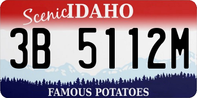 ID license plate 3B5112M