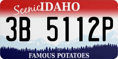 ID license plate 3B5112P