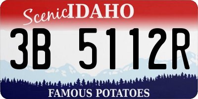 ID license plate 3B5112R