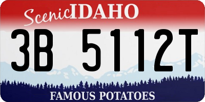 ID license plate 3B5112T