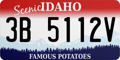 ID license plate 3B5112V