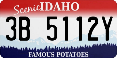 ID license plate 3B5112Y