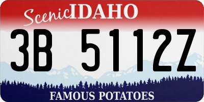 ID license plate 3B5112Z
