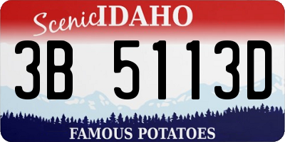 ID license plate 3B5113D