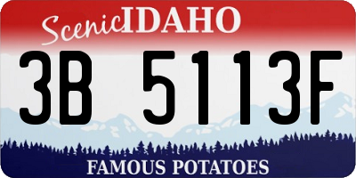 ID license plate 3B5113F