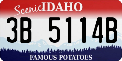 ID license plate 3B5114B