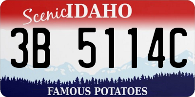 ID license plate 3B5114C