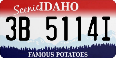 ID license plate 3B5114I