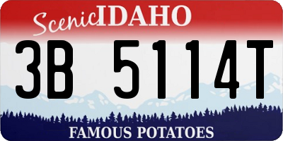 ID license plate 3B5114T