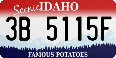 ID license plate 3B5115F