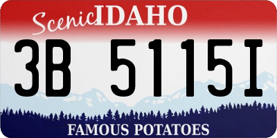 ID license plate 3B5115I