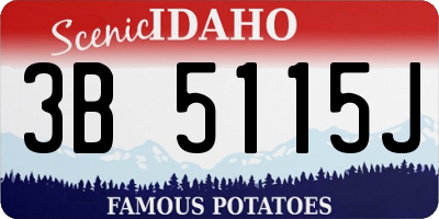 ID license plate 3B5115J