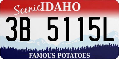ID license plate 3B5115L