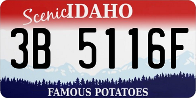 ID license plate 3B5116F