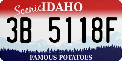 ID license plate 3B5118F