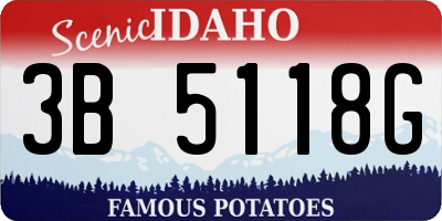 ID license plate 3B5118G