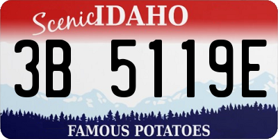 ID license plate 3B5119E